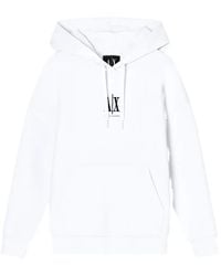 ARMANI EXCHANGE - Logo-Print Drawstring Hoodie - Lyst