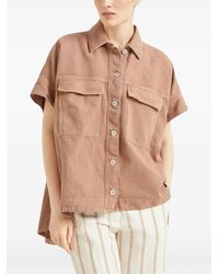 Brunello Cucinelli - Monili-Trimmed Chest-Pocket Shirt - Lyst