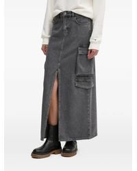 Sisley - Slit Cargo-Pocket Maxi Skirt - Lyst