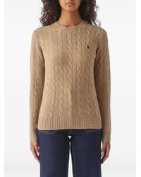 Polo Ralph Lauren - Cable-Knit Embroidered-Logo Sweater - Lyst