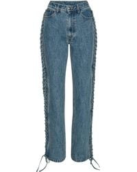 ROTATE BIRGER CHRISTENSEN - Straight-Leg-Jeans Mit Spitze - Lyst