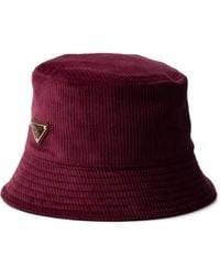 Prada - Corduroy Bucket Hat - Lyst