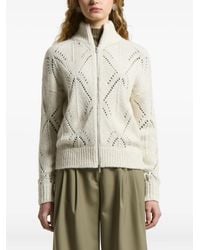 Peserico - Reißverschluss-Cardigan mit Rautenmuster - Lyst