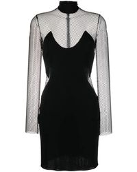 Tom Ford - Vestido Illusion corto con panel de malla - Lyst