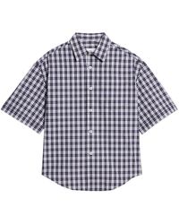 Ami Paris - Gingham-pattern Short-sleeved Shirt - Lyst