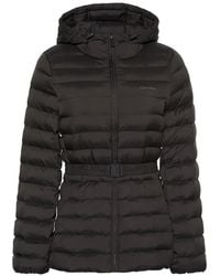 Calvin Klein - Belted Hooded Puffer Jacket - Lyst