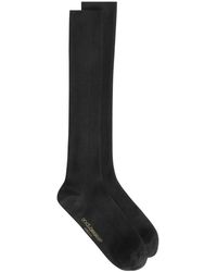 Dolce & Gabbana - Knee-High Ribbed Socks - Lyst