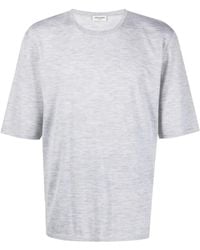 Saint Laurent - Crew-Neck Short-Sleeved Sweatshirt - Lyst