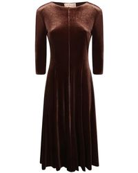 Blanca Vita - Velvet Flared Midi Dress - Lyst