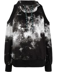 Versace Jeans Couture - Tie-Dye Cut-Out Hoodie - Lyst