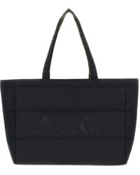 A.P.C. - Logo-Print Tote Bag - Lyst