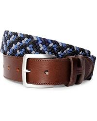 Hackett - Braided Calf Leather-Trim Belt - Lyst
