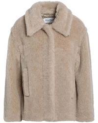 Max Mara - Shawl-Collar Faux Fur Coat - Lyst