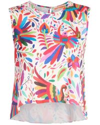 Olympiah - Abstract-print Sleeveless Blouse - Lyst