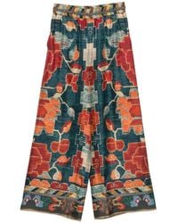 Pierre Louis Mascia - Geometric-Print Wide-Leg Pants - Lyst