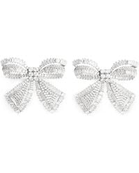 Self-Portrait - Boucles D'Oreilles Serties De Cristaux - Lyst