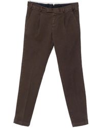 PT Torino - Check-Pattern Tailored Trousers - Lyst