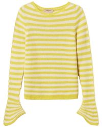Twinset - Striped Crew-Neck Top - Lyst