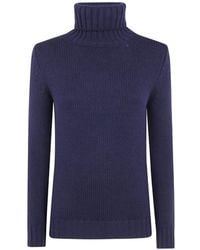 Base London - Ribbed-Knit Roll-Neck Sweater - Lyst
