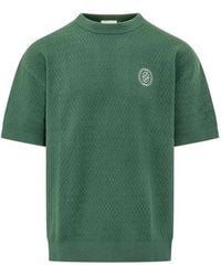 Drole de Monsieur - Funny Openwork Logo-Embroidered T-Shirt - Lyst