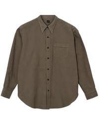 TAIGA TAKAHASHI - Narrow-Collar Zigzag-Weave Shirt - Lyst