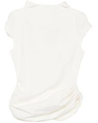 Magda Butrym - Draped Cap-Sleeve Blouse - Lyst