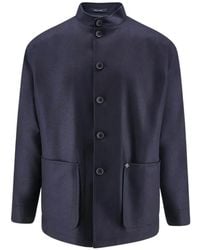 Tagliatore - Mandarin-Collar Patch-Pocket Jacket - Lyst