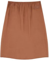MM6 by Maison Margiela - Satin Midi Skirt - Lyst