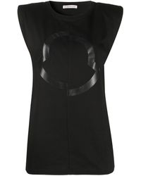 Moncler Panelled Logo Tank Top - Black