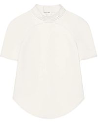 Courreges - High-Neck Short-Sleeve Top - Lyst