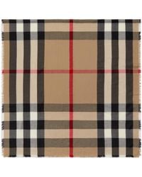 Burberry - Cashmere Check Scarf - Lyst