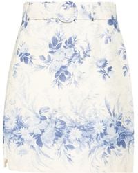 Twinset - Floral-Print Mini Skirt - Lyst