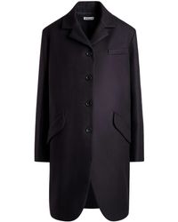 Bally - Curved-Hem Single-Breasted Coat - Lyst