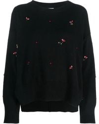 Barrie - Pull En Cachemire À Fleurs Brodées - Lyst