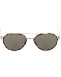 Thom Browne - Tortoiseshell-Effect Round-Frame Sunglasses - Lyst