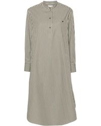 Claudie Pierlot - Robe-chemise mi-longue à rayures - Lyst