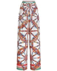 Dolce & Gabbana - Carretto-Print Poplin Trousers - Lyst