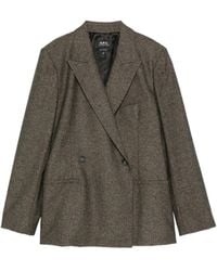 A.P.C. - Buttoned Double-Breasted Jacket - Lyst
