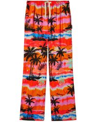 Palm Angels - Psychedelic-Palms Wide-Leg Trousers - Lyst