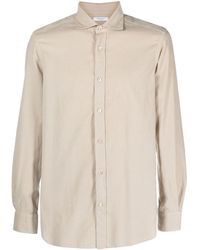 Boglioli - Spread-collar Long-sleeve Shirt - Lyst