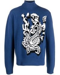 Etro - Inlaid Jacquard Turtleneck Sweater - Lyst