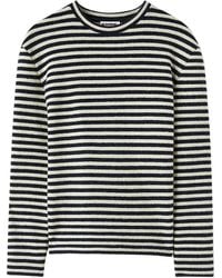 Jil Sander - Logo-Patch Striped Wool T-Shirt - Lyst
