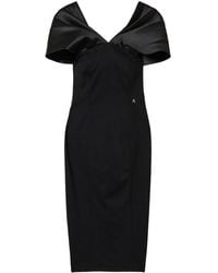 Twinset - Midikleid mit V-Ausschnitt - Lyst
