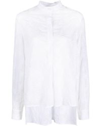 Genny - Embroidered-detail Long-sleeve Shirt - Lyst