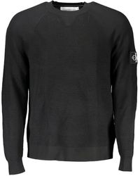 Calvin Klein - Waffle-Knit Logo-Patch Sweater - Lyst