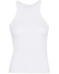 Patrizia Pepe - Ribbed Racer-Back Tank Top - Lyst