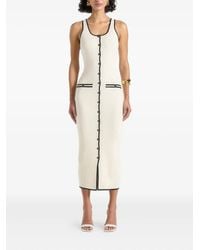 Manière De Voir - Daphne Ribbed-Knit Contrast Midi Dress - Lyst