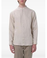 Emporio Armani - Mandarin-Collar Long-Sleeve Shirt - Lyst