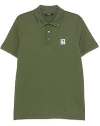 Balmain - Embroidered-Logo Polo Shirt - Lyst