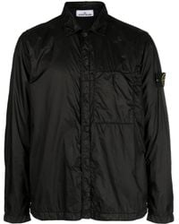 Stone Island - Giacca-Camicia Con Motivo Compass - Lyst